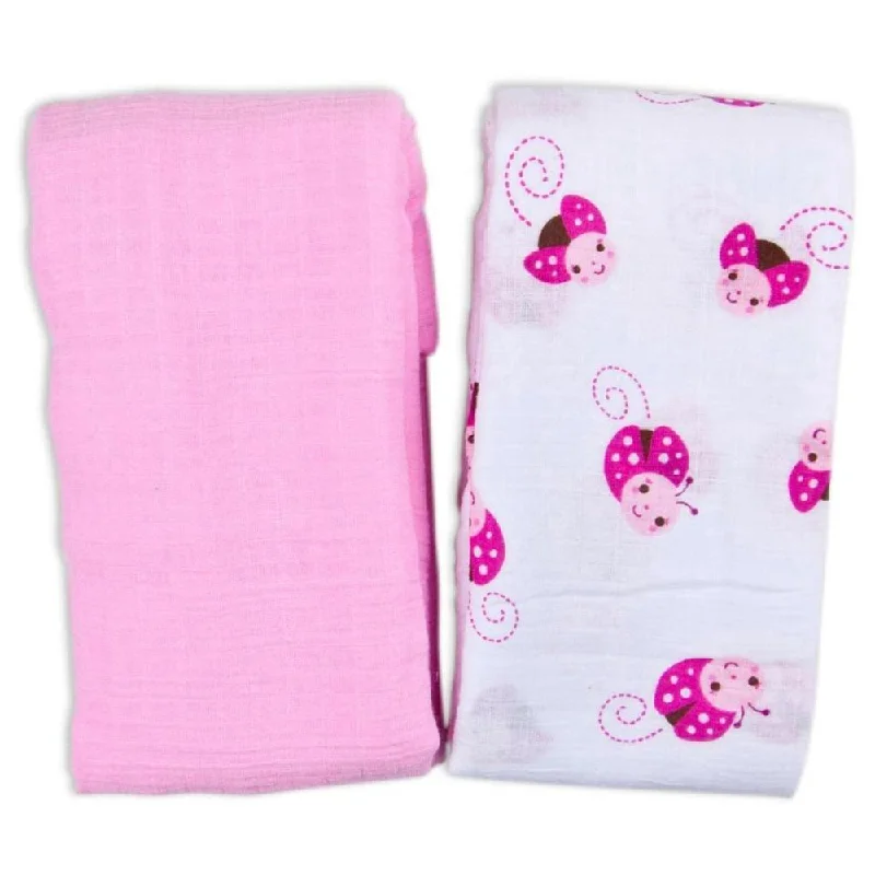 Summer Infant SwaddleMe Muslin Blanket in Little Lady/ Pink (Pack of 2)