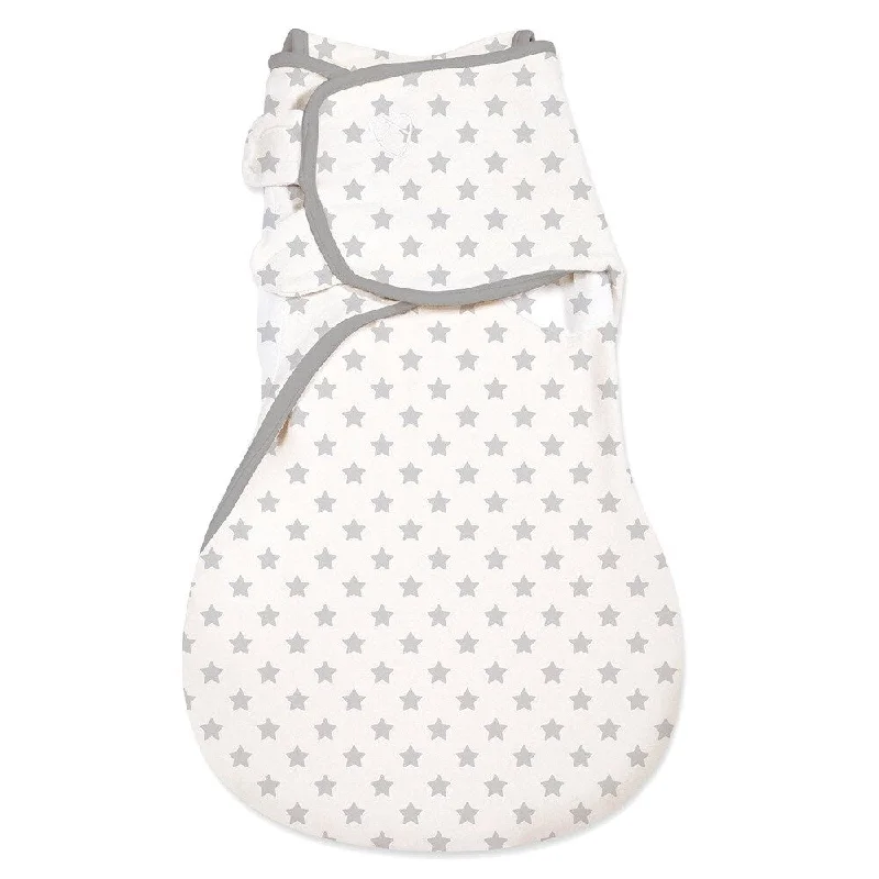 Summer Infant SwaddleMe WrapSack Grey Cotton Small/Medium Star Blanket