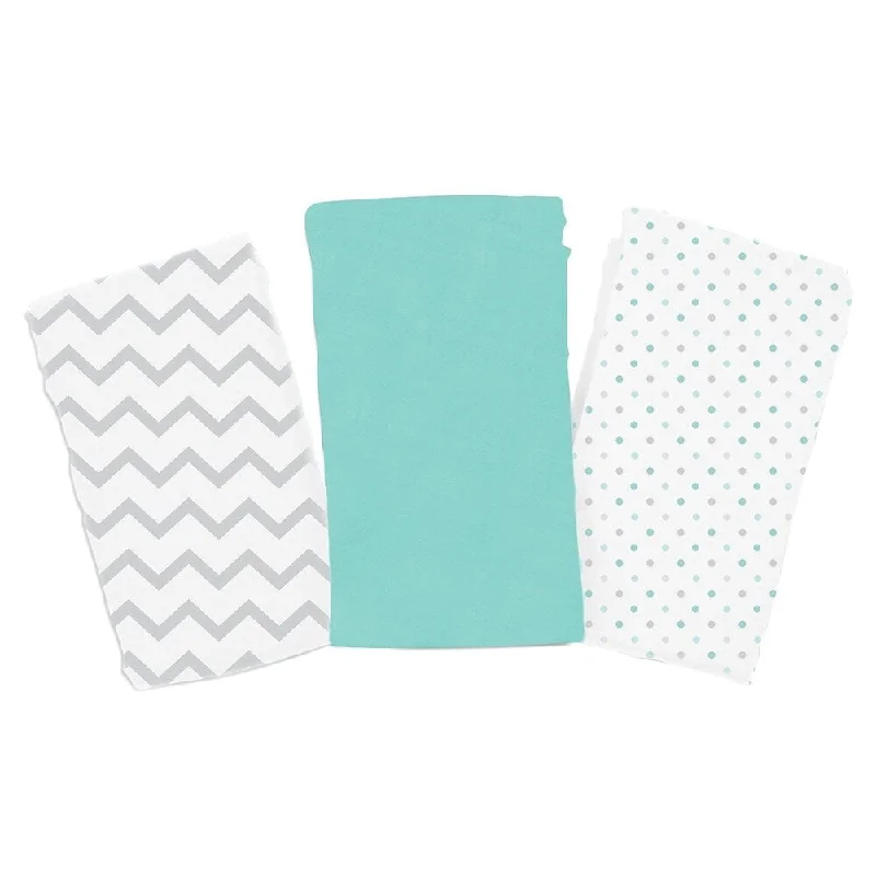 Summer Infant Teal Chevron SwaddleMe Premium Muslin Blankets (Pack of 3)