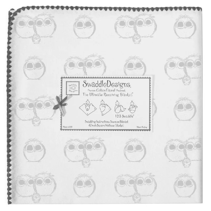 SwaddleDesigns Sterling Owls Ultimate Receiving Blanket