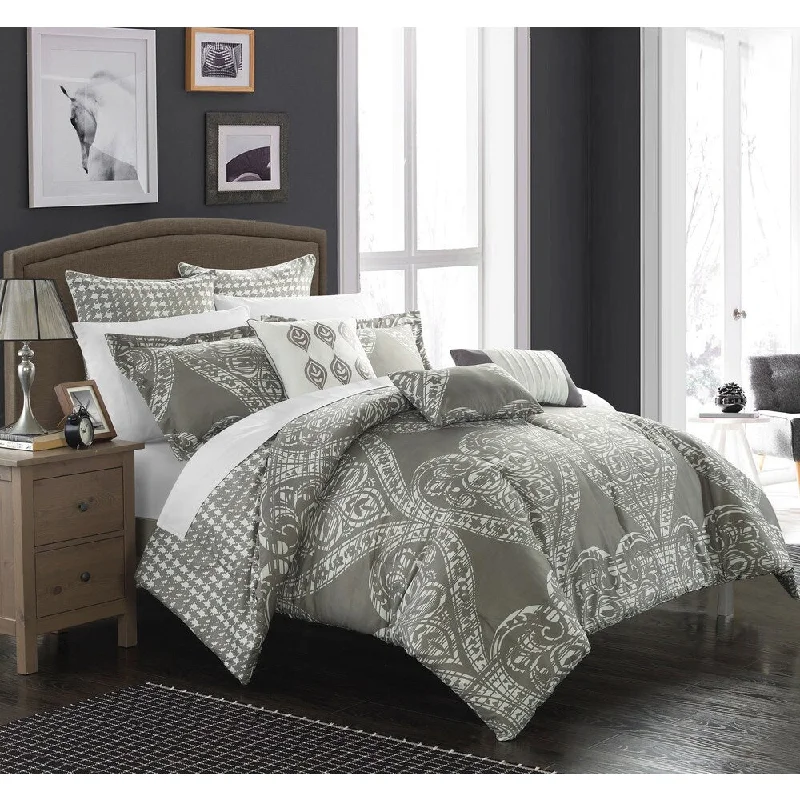 The Curated Nomad Shirley Oversized Reversible 8-piece Comforter Set