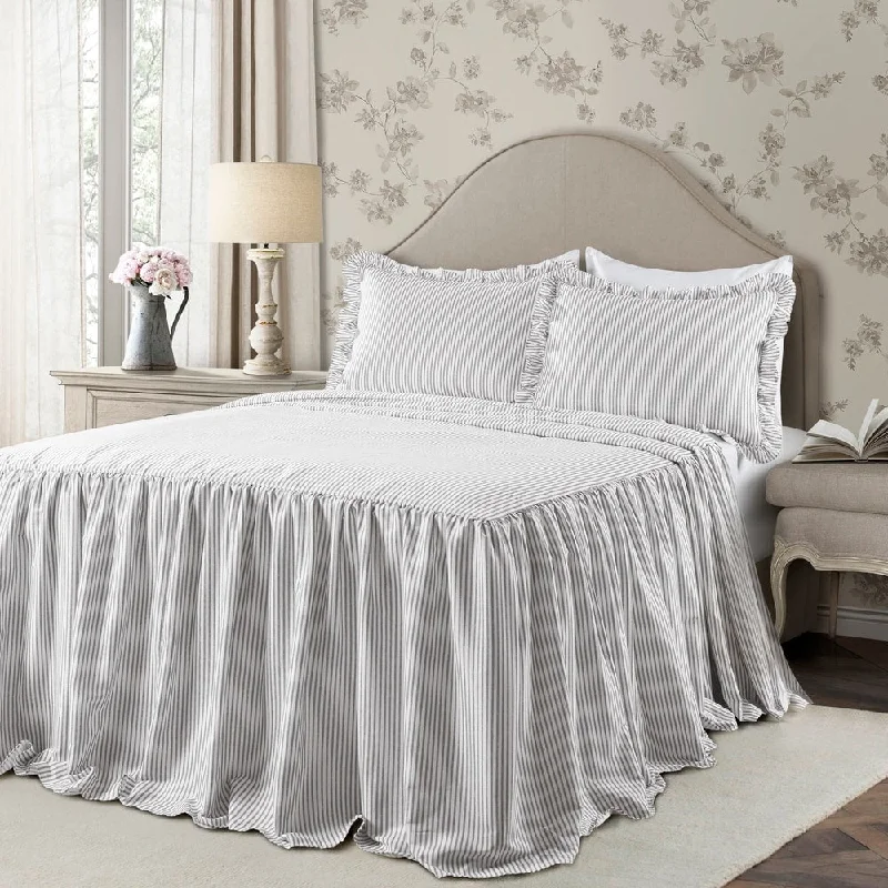 The Gray Barn Lazy Acres Ticking Stripe Bedspread Set