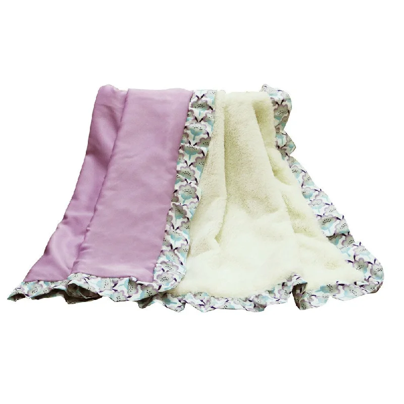 The Peanut Shell Zoe Purple Velour Blanket