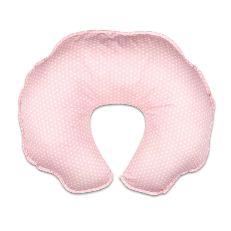 The Peanutshell Light Coral Dot Nursing Pillow with Cover