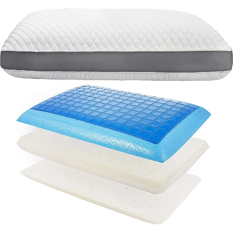 The Perfect Pillow by Perfect Cloud – Dual Temperature Memory Foam Pillow with Adjustable/Removable Layers - Standard