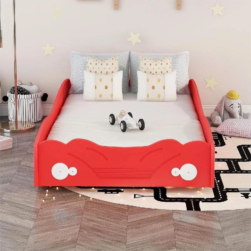 Twin Car-Shaped Platform Bed