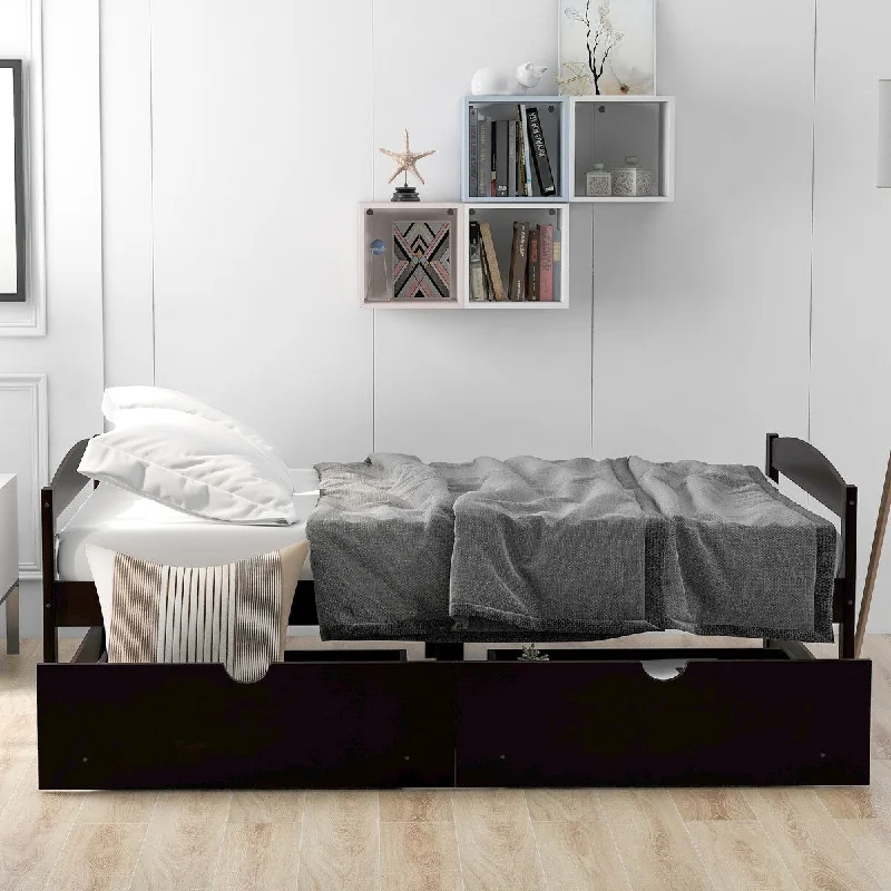 Twin Platform Bed with 2 Drawers