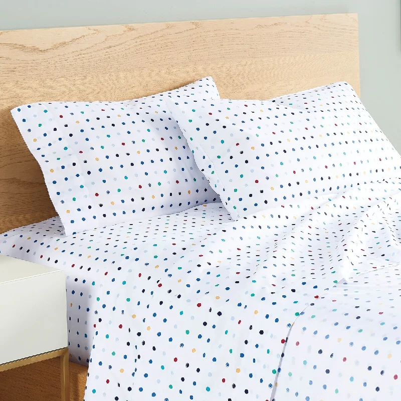 Utica Dot Trot Polka Dot Microfiber Sheet Set