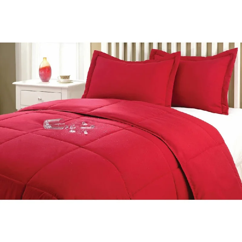 Water and Stain Resistant Down Alternative 3-piece Comforter Set