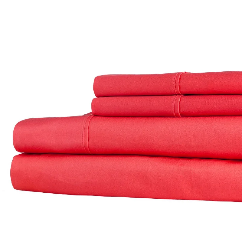 Windsor Home 100-percent Egyptian Cotton 300 Thread Count Sheet Set - Coral