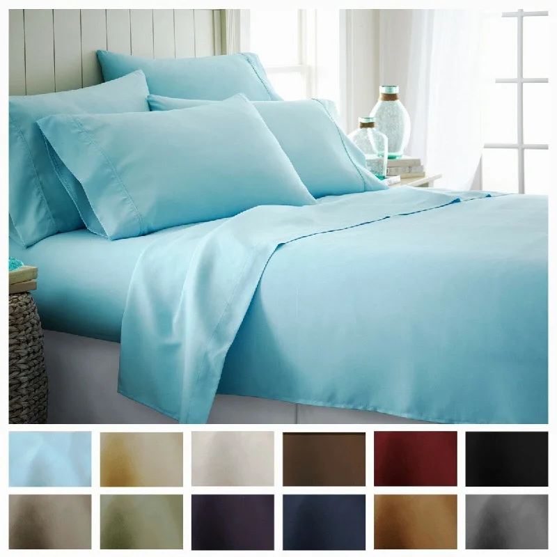 6 Pcs Softest Microfiber Deep Pocket Sheet Set in Queen Size