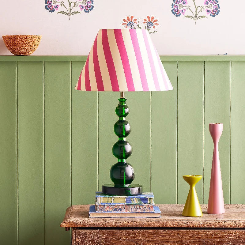 Aurora table lamp in green resin