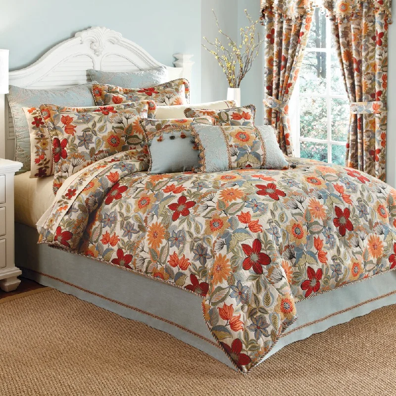 Croscill Mardi Gras 4-piece Floral Comforter Set