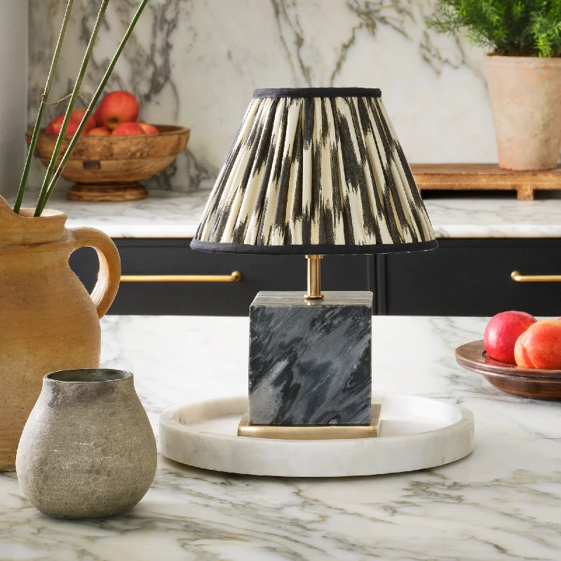 Doorstop rechargeable table lamp in black marble