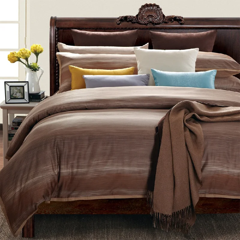 EverRouge Sahara Sun King-size 7-piece Cotton Duvet Cover Set - Black