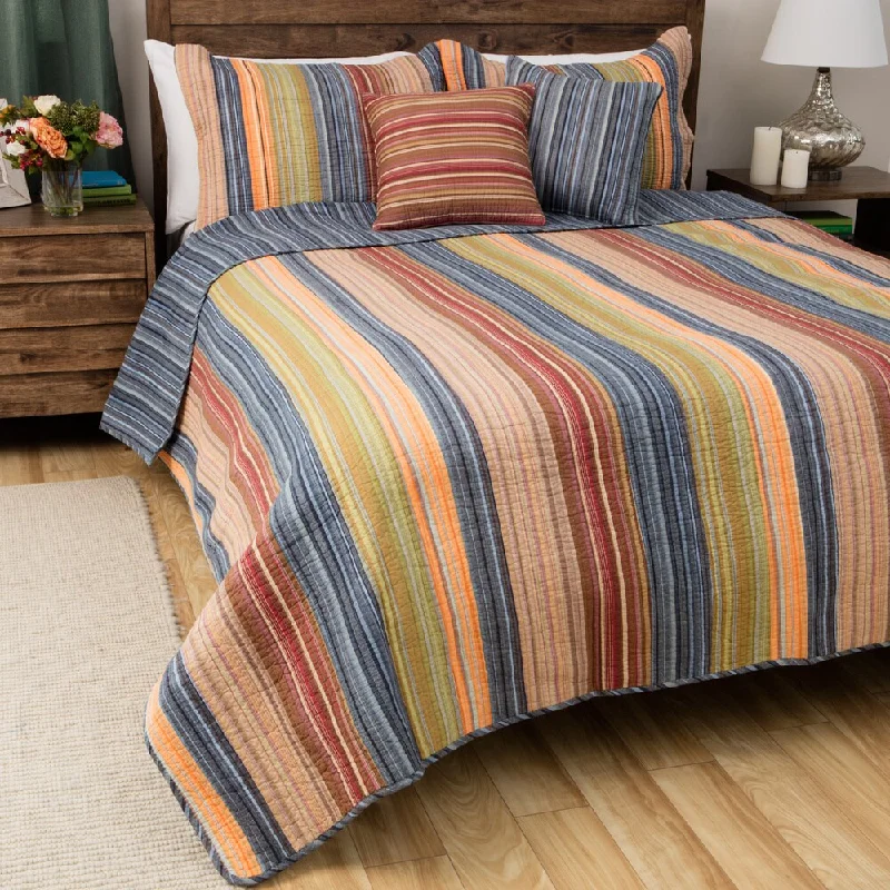 Greenland Home Fashions Katy Full/ Queen-size 3-Piece Quilt Set - Multi