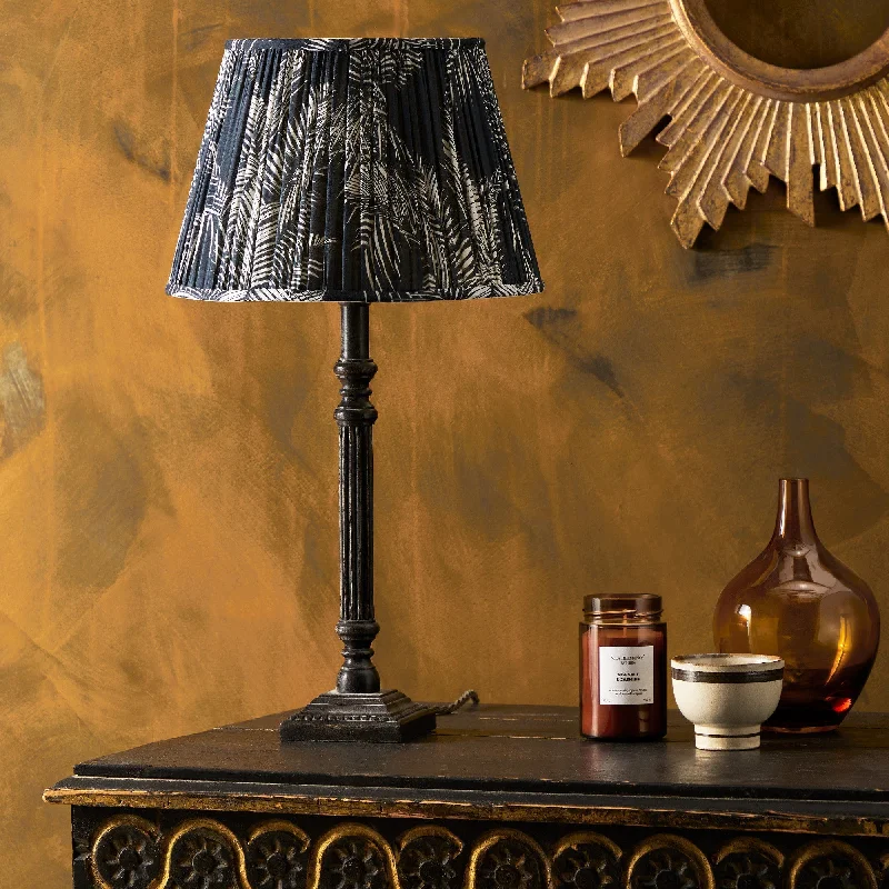 Hera table lamp in silvery black