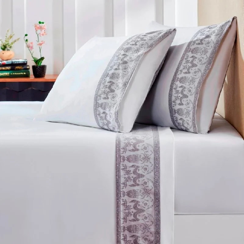 Jacquard Sheet Set Cal King Starlight