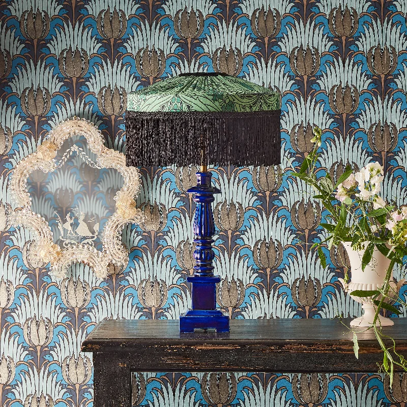 May table lamp in majorelle blue