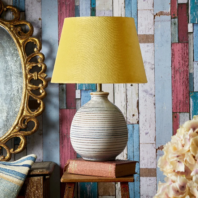 Miyako table lamp in blue and yellow