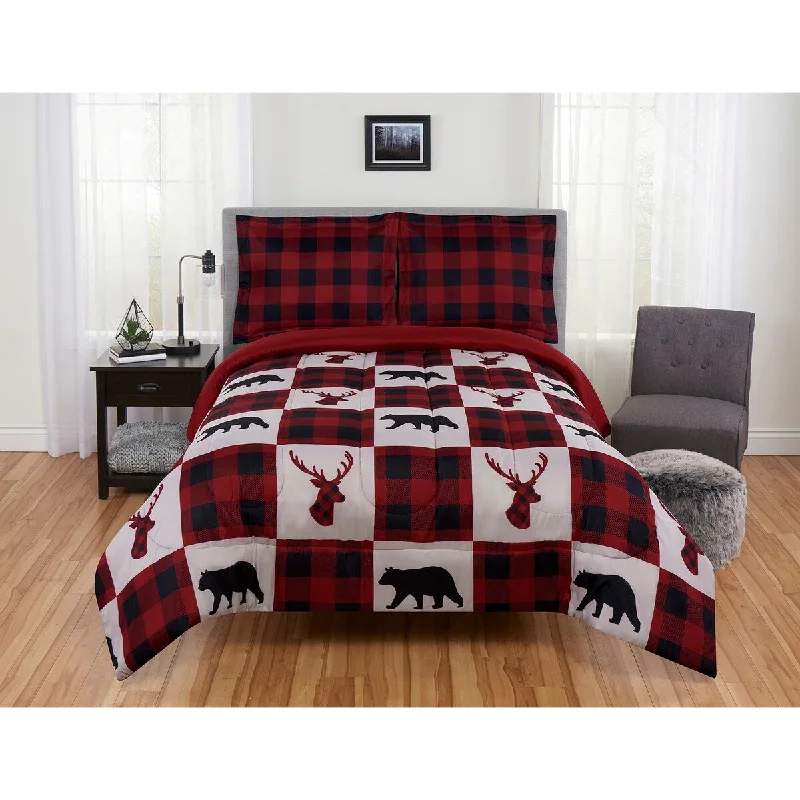 Rustic Plaid Reversible Comforter Set