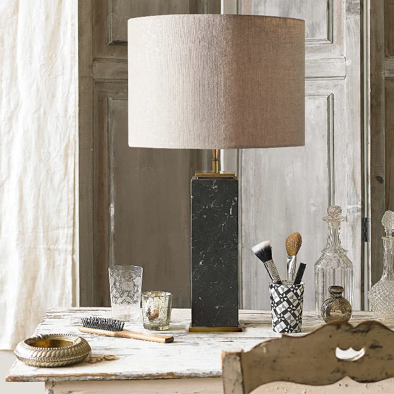 Samson table lamp in black marble