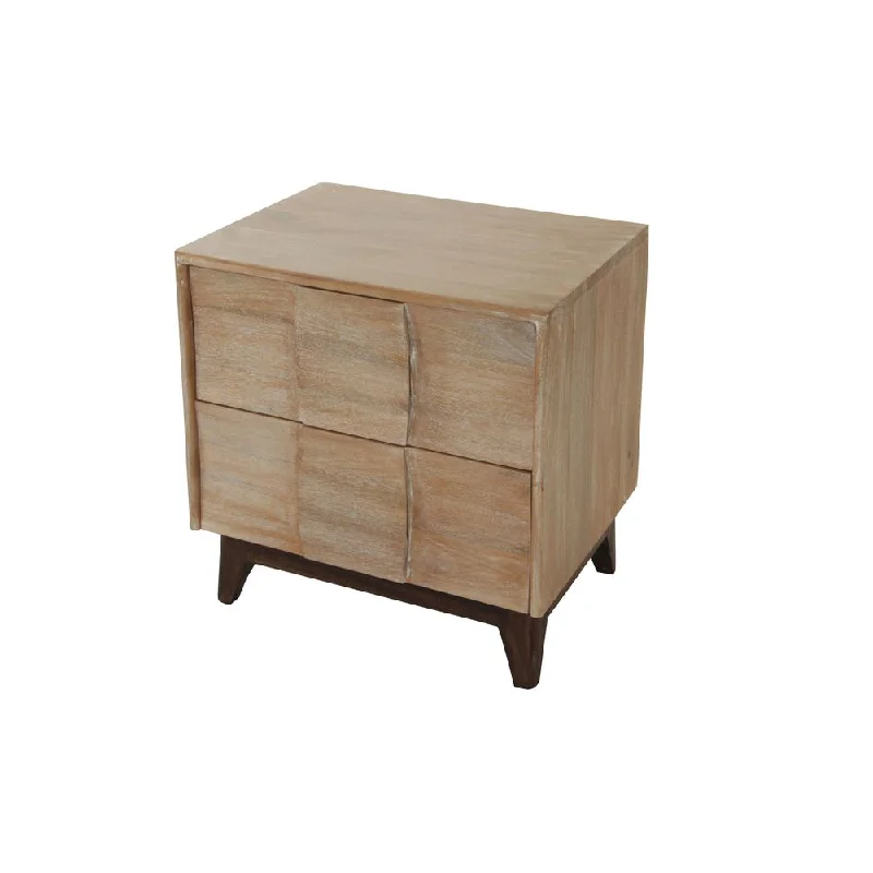 Aurelle Home Bali Mange Wood Nightstand