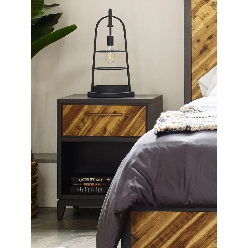 Aurelle Home Solid Rustic Modern Nightstand