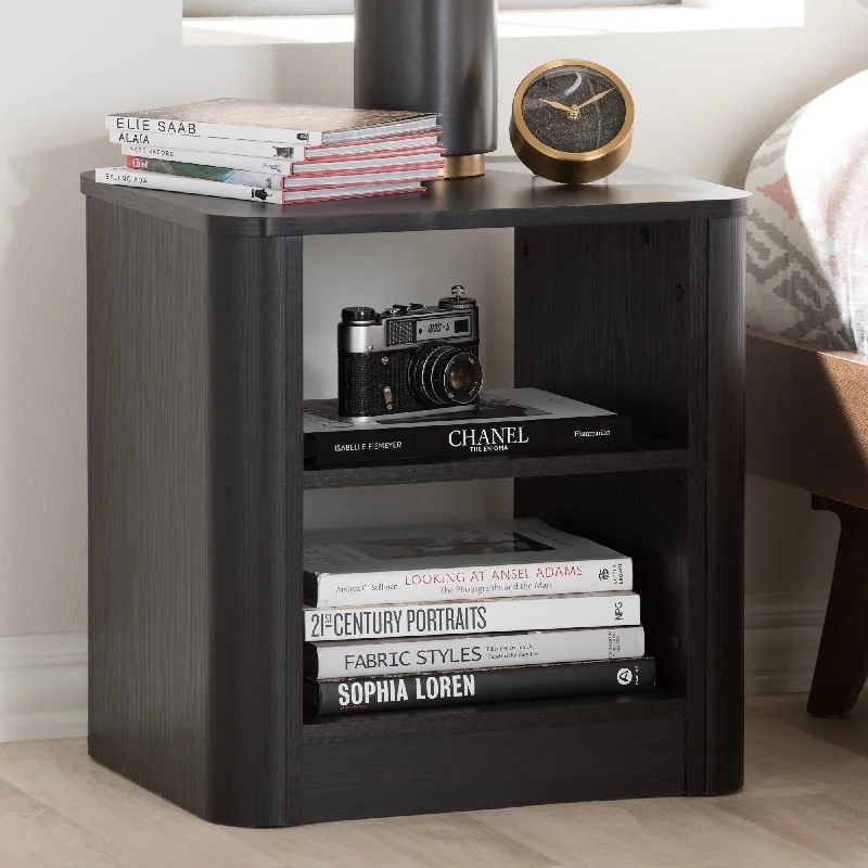 Contemporary 2-Shelf Nightstand by Baxton Studio