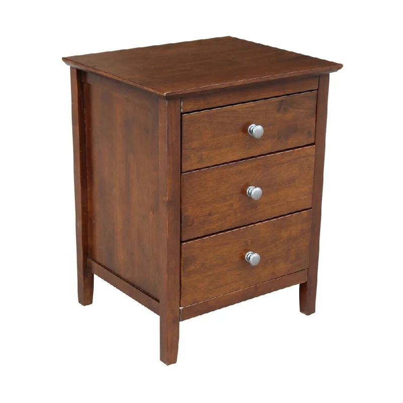 International Concepts Nightstand with 3 Drawers