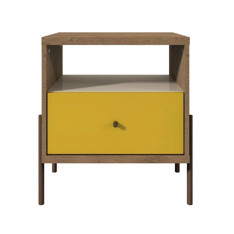 Joy 1-Full Extension Drawer Nightstand in Yellow