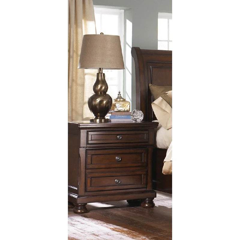 LYKE Home Manny Brown 3-drawer Night Stand