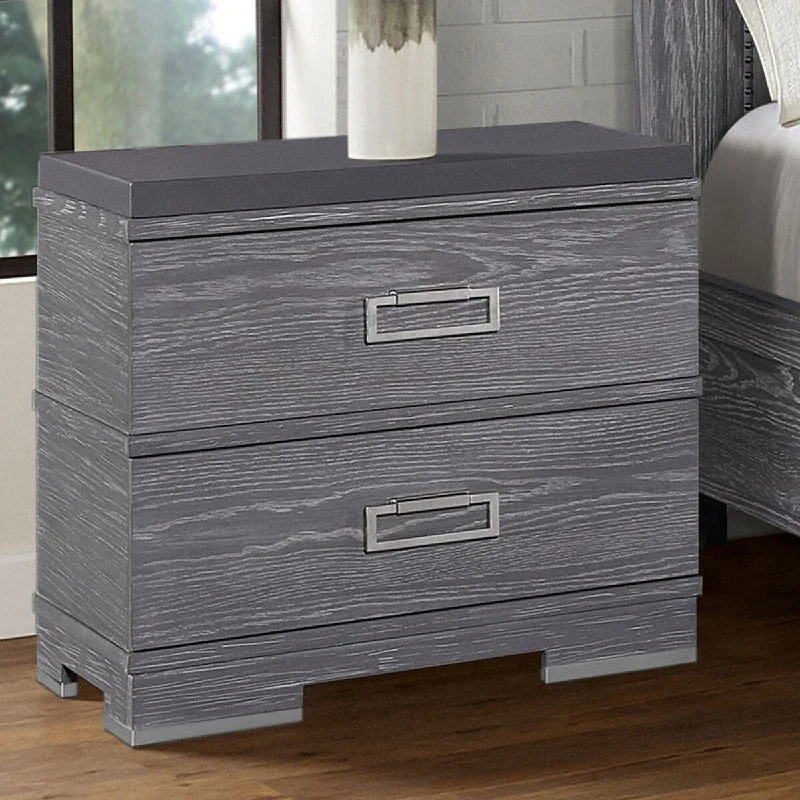 Millstone 28" Wide Nightstand with 2 Drawers in Gray