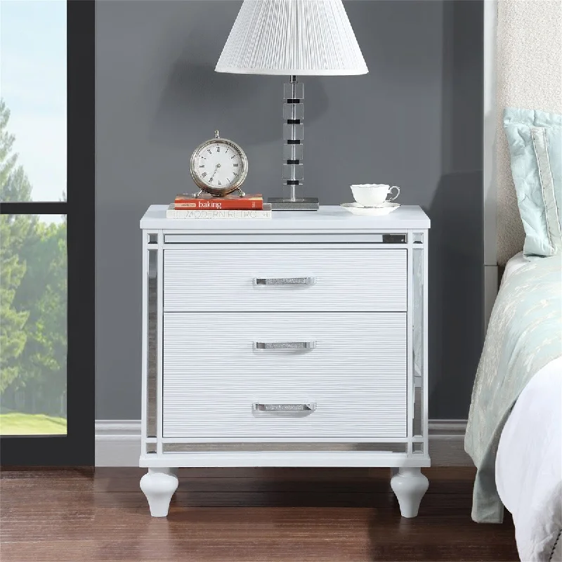 Nightstands with Mirror Frame Accents