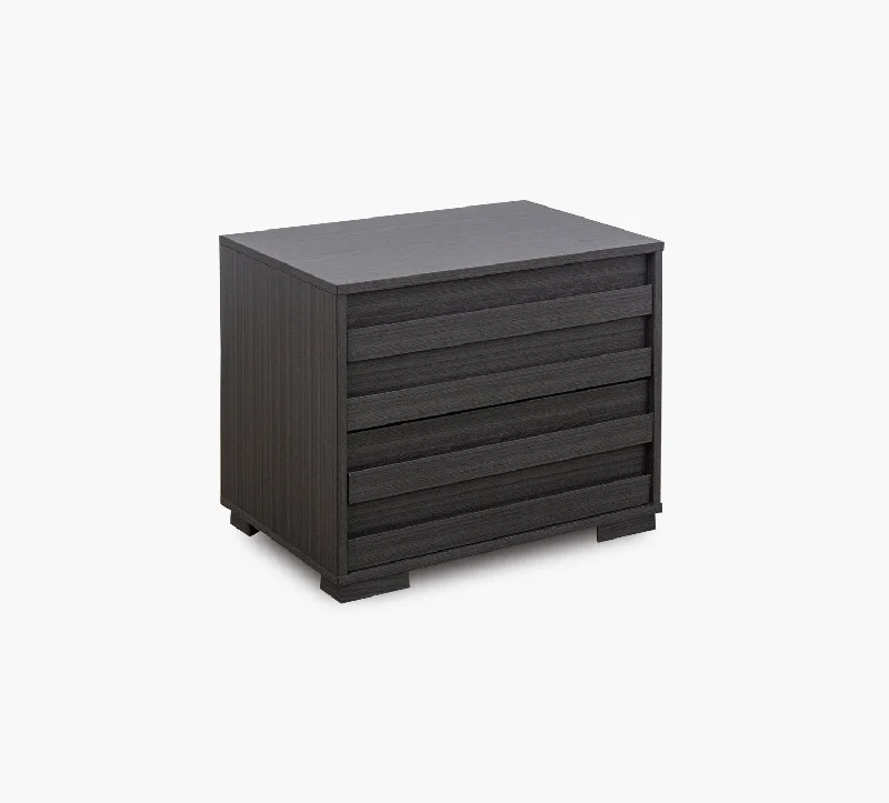 Performa Grey 2 Drawer Nightstand