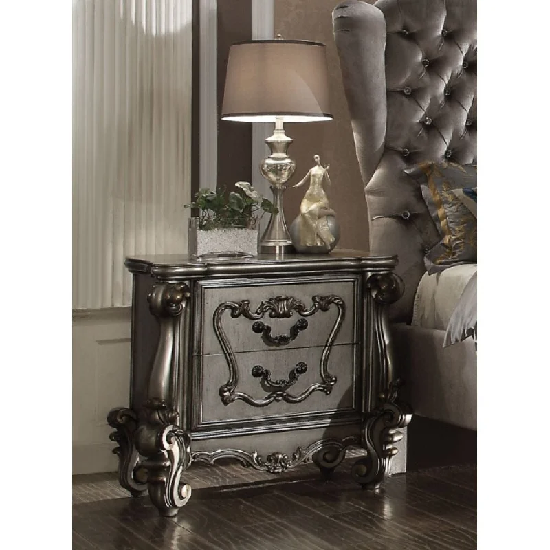 Versailles Nightstand in Antique Platinum