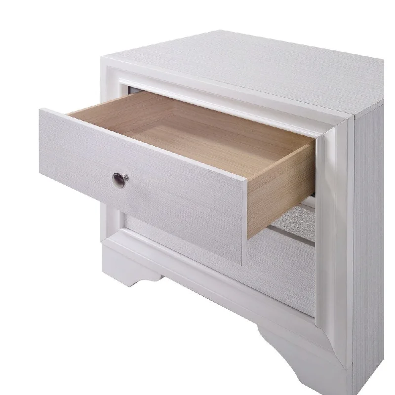 Williams Home Furnishing Chrissy Night Stand in White Finish